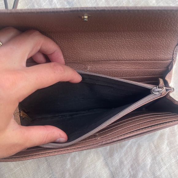 Gucci leather canvas wristlet wallet rare pink monogram bag clutch vintage - Picture 12 of 17